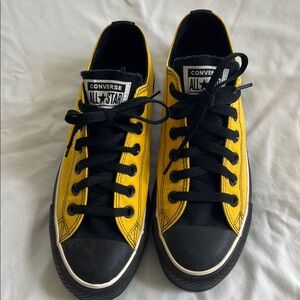 Converse Yellow and Black Chuck Taylor Platform Sneakers